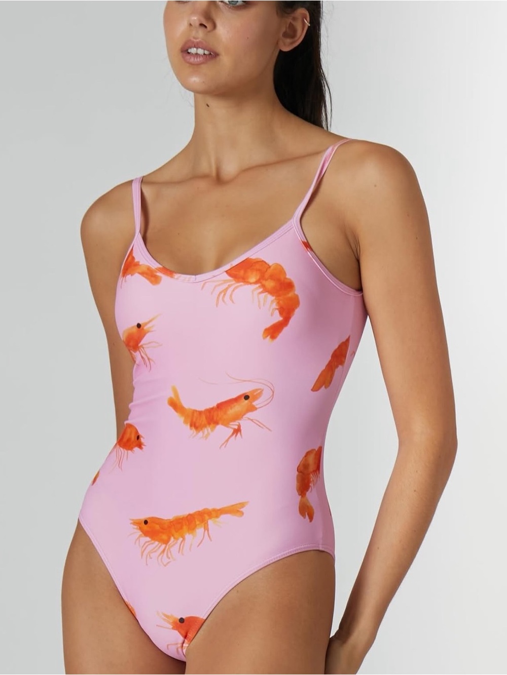RACHEL ANTONOFF Prawn One Piece Swimsuit Size Large VGUC